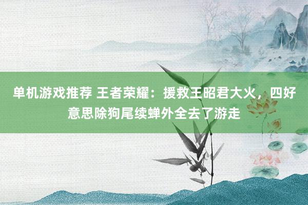 单机游戏推荐 王者荣耀：援救王昭君大火，四好意思除狗尾续蝉外全去了游走