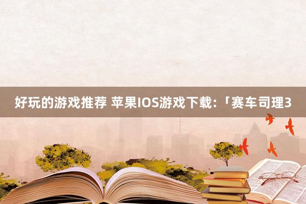 好玩的游戏推荐 苹果IOS游戏下载:「赛车司理3